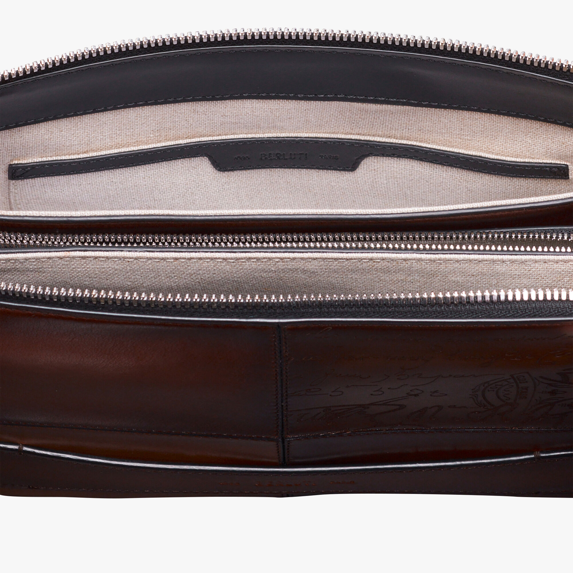 Pochette Tersio En Cuir Scritto