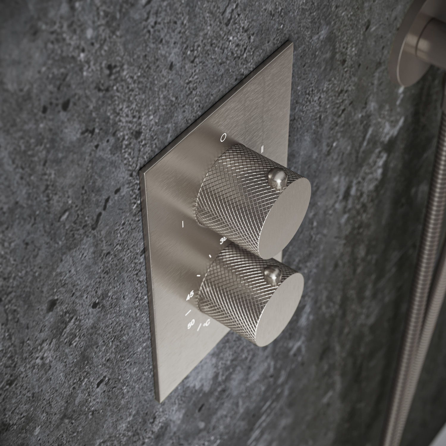 Saniclear Exclusive Curved inbouw regendouche met 20cm hoofddouche en muurarm RVS