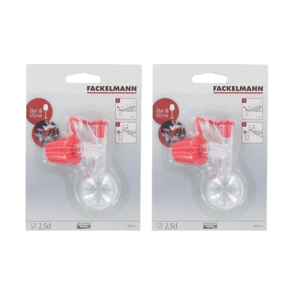 Lot de 2 bouchons doseurs boule 2,5 cl Fackelmann