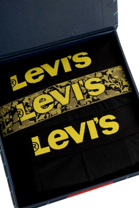 calecons et slips levi's® giftbox pattern wb boxer brief noir