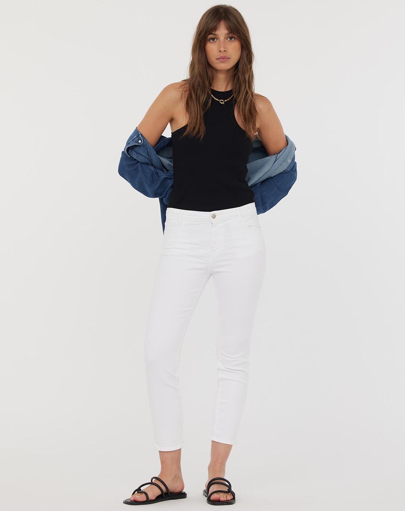 Acquaverde Jean droit Arizona blanc