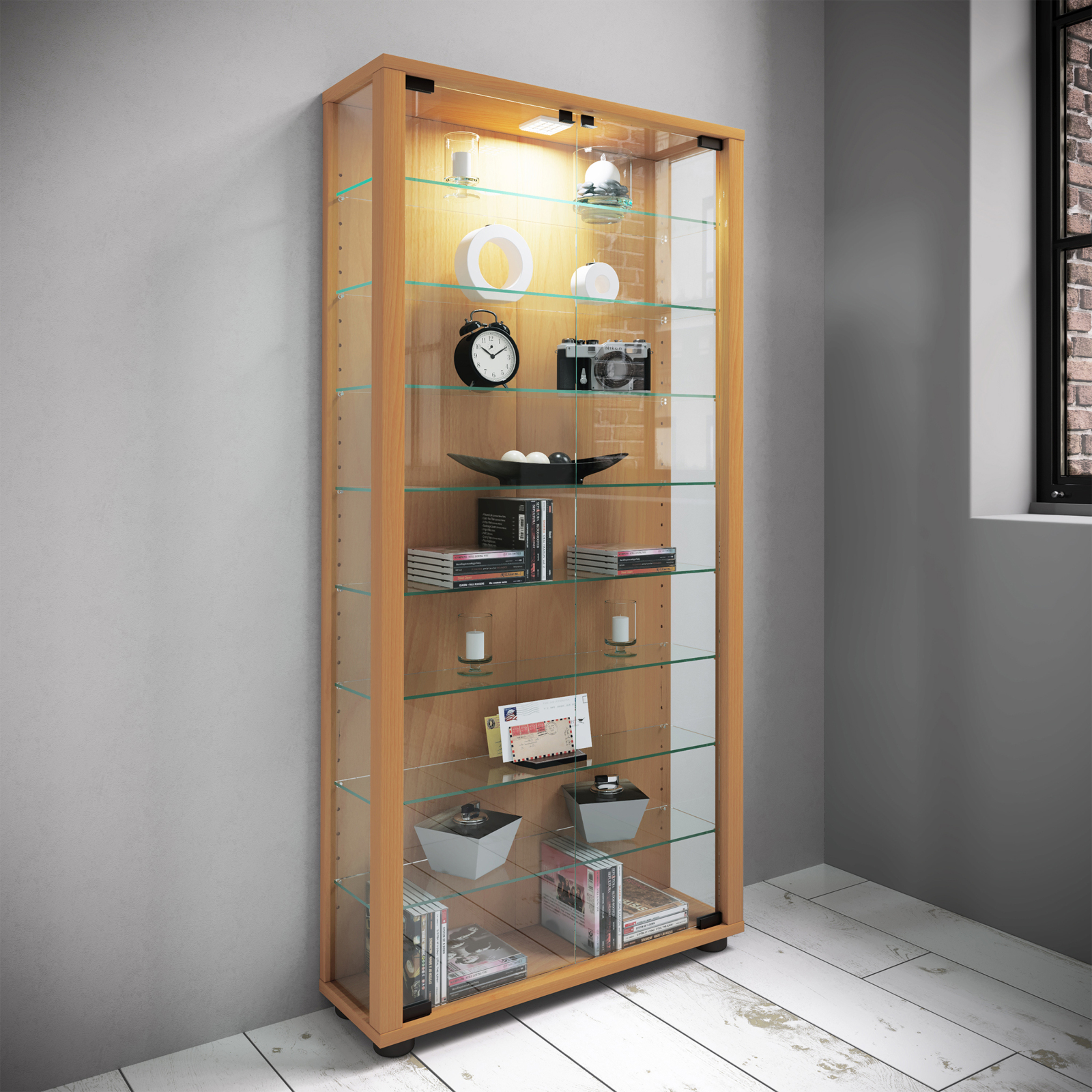 Vitrine LUMO MAXI - Buche - 59 cm
