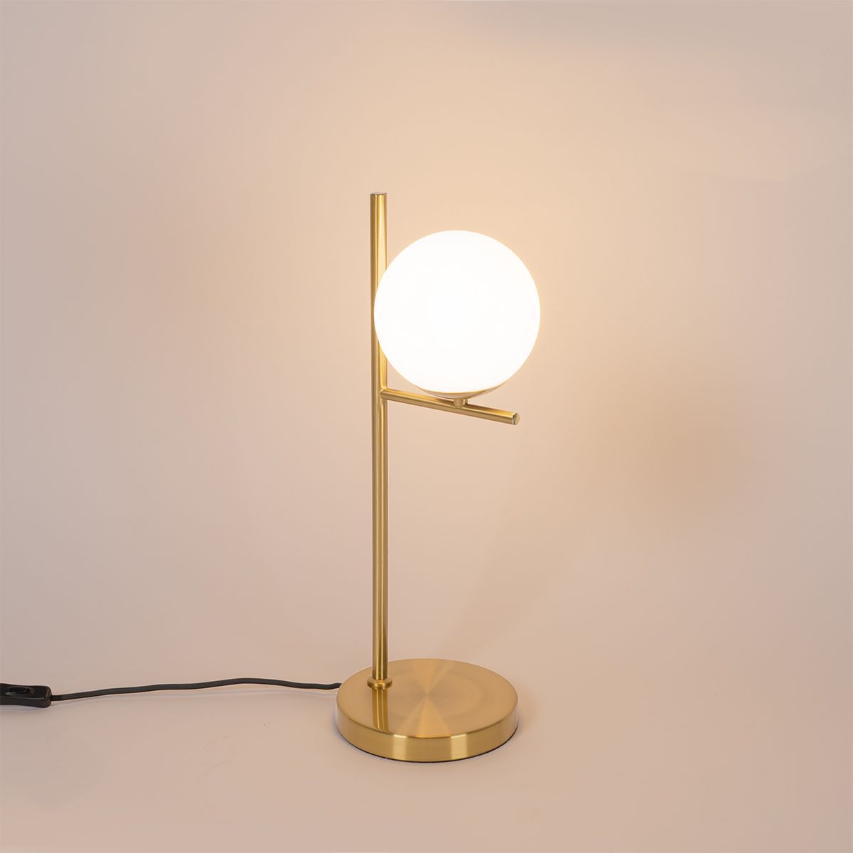 Art Deco tafellamp goud en opaal glas - Flore