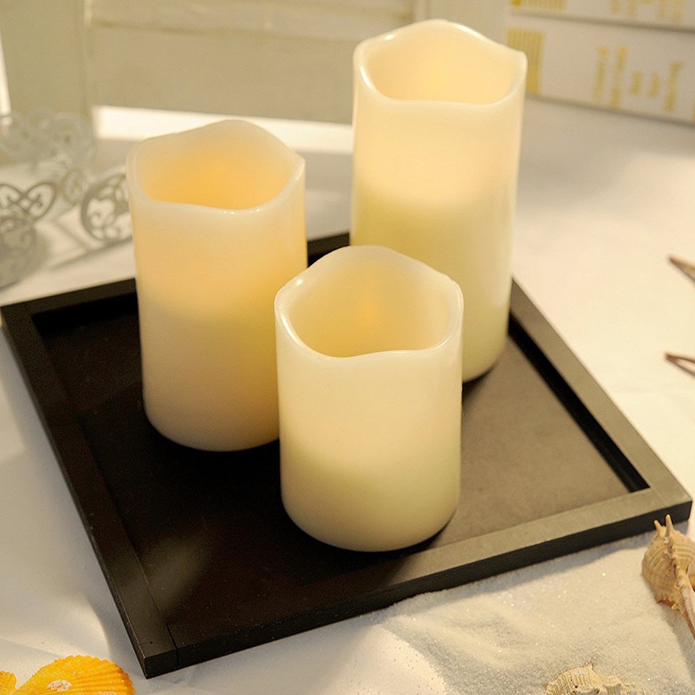 (3er Set) LED Kerze Home Deko Stimmungsleuchte inkl. Fernbedienung (Batteriebetrieben) - Bunt