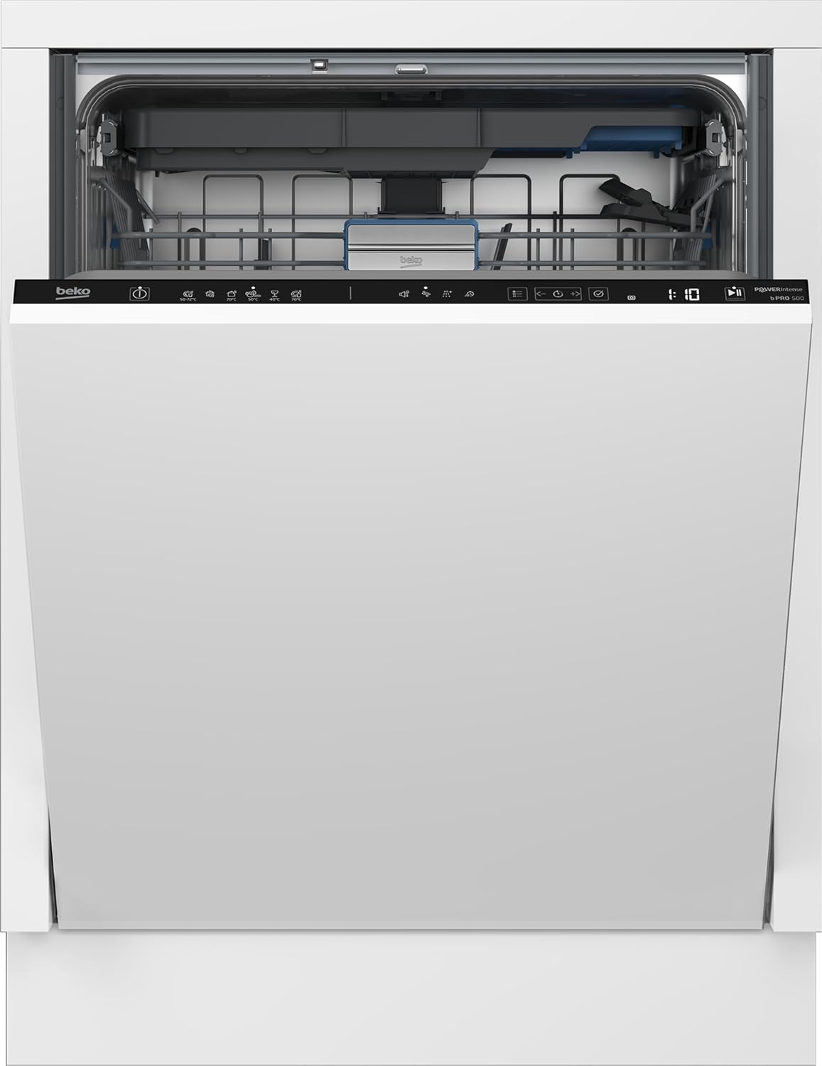 Beko BDIN36550P Geschirrspüler 60 cm, freistehend und unterbaufähig, für 15 Maßgedecke, 6 Programme, 5 Zusatzfunktionen, 3 Spülebenen, PowerIntense, SilentWash, SelfDry, weiß