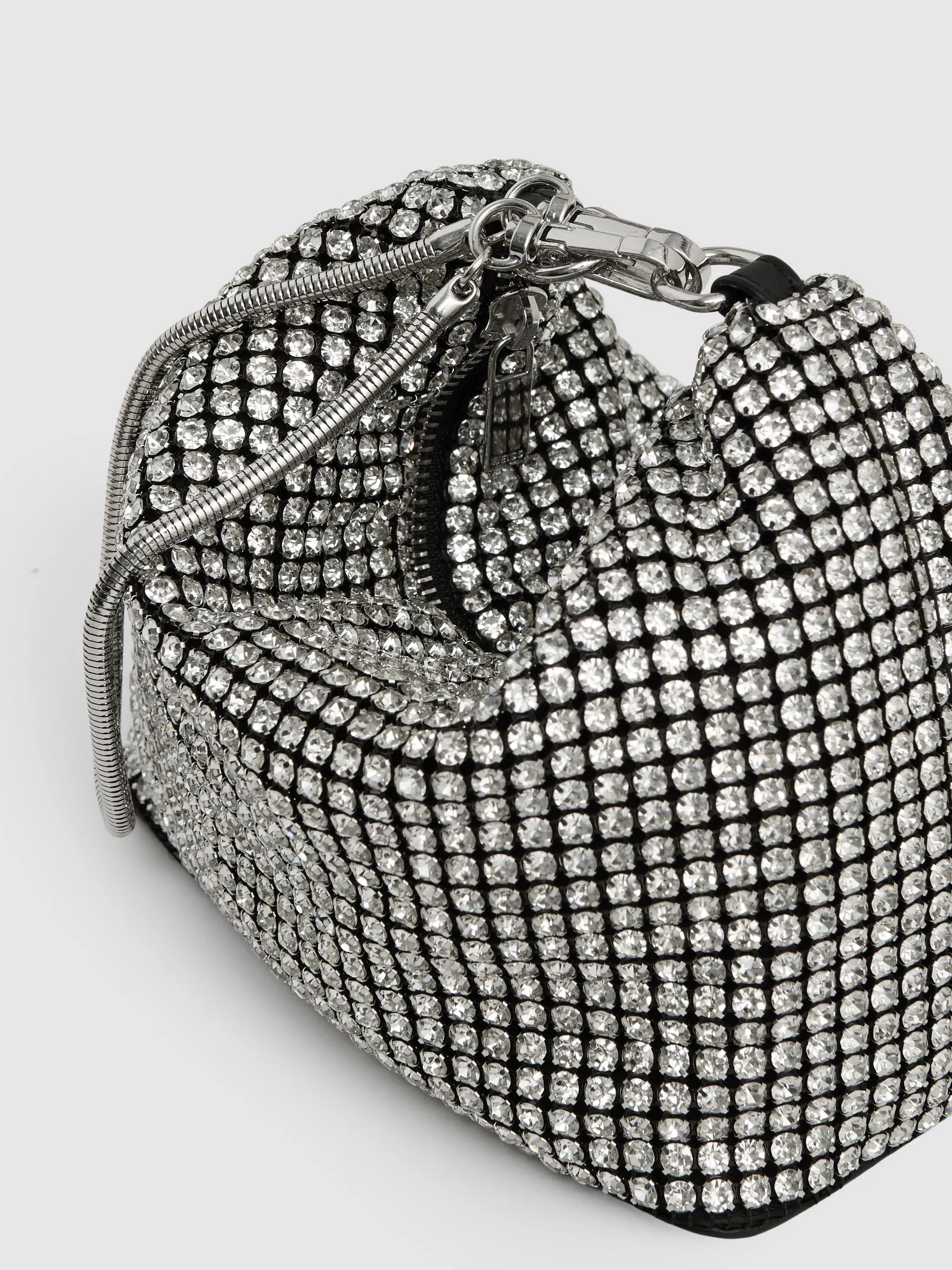 Zilver - Reiss Leah Crystal Bracelet Pouch Bag