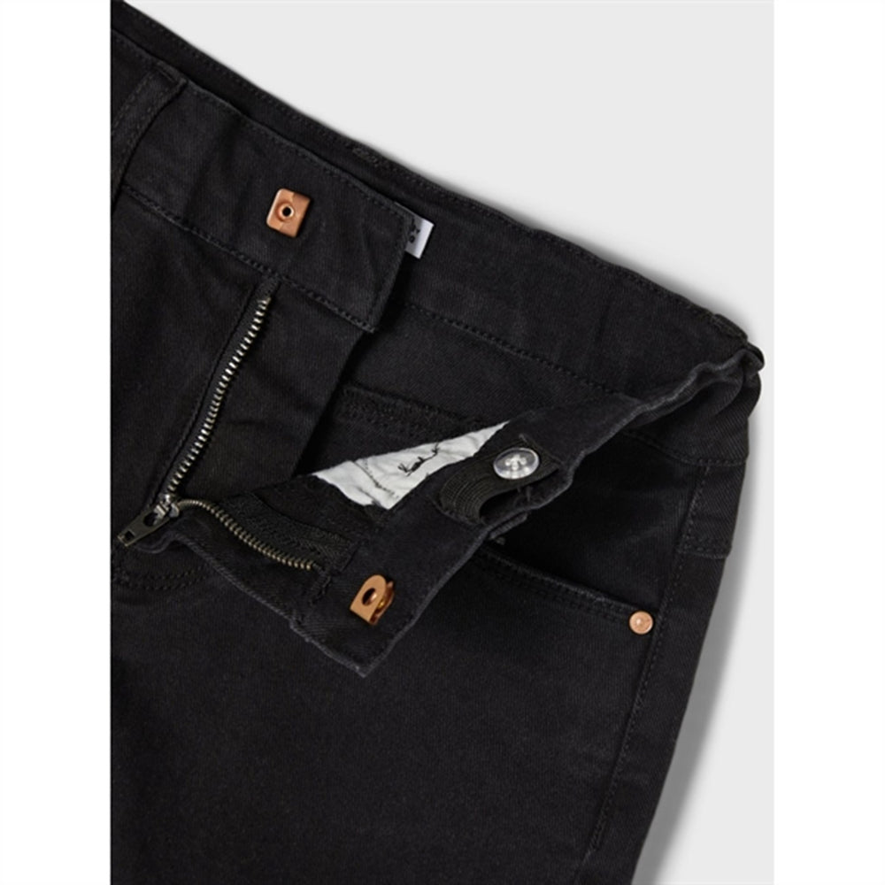 Køb Name it Black Denim Rose Mom Denim Shorts Noos