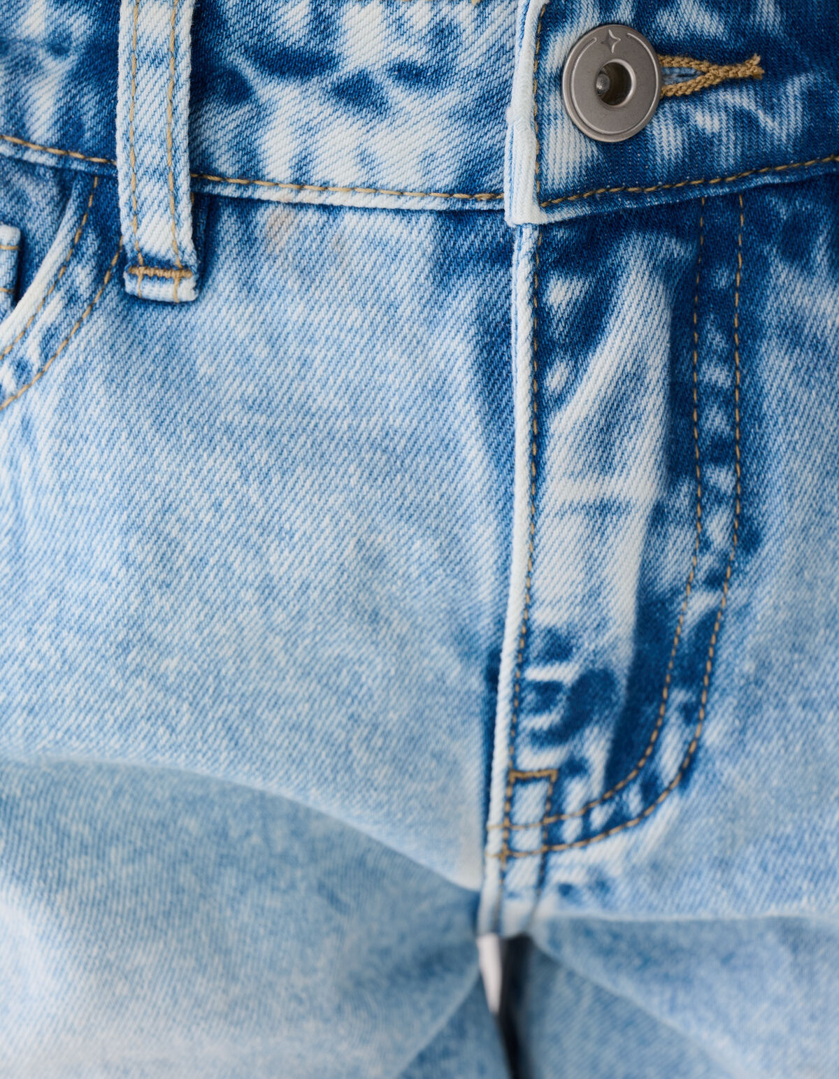 Basis Denim Short Blauw