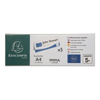 Exacompta - 5 Porte-noms double face - pour 300 x 105 mm