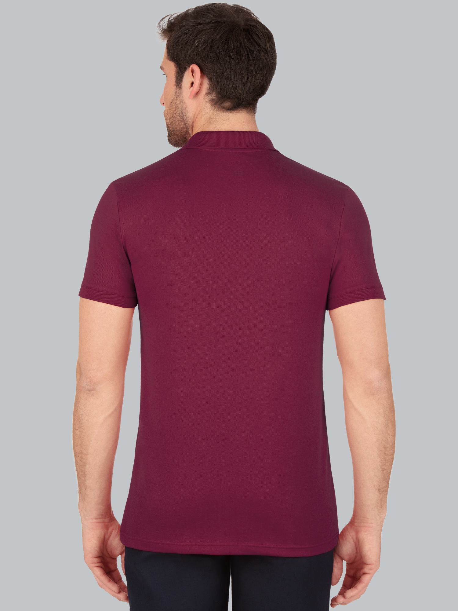 Poloshirt aus elast. Piqué Sangria