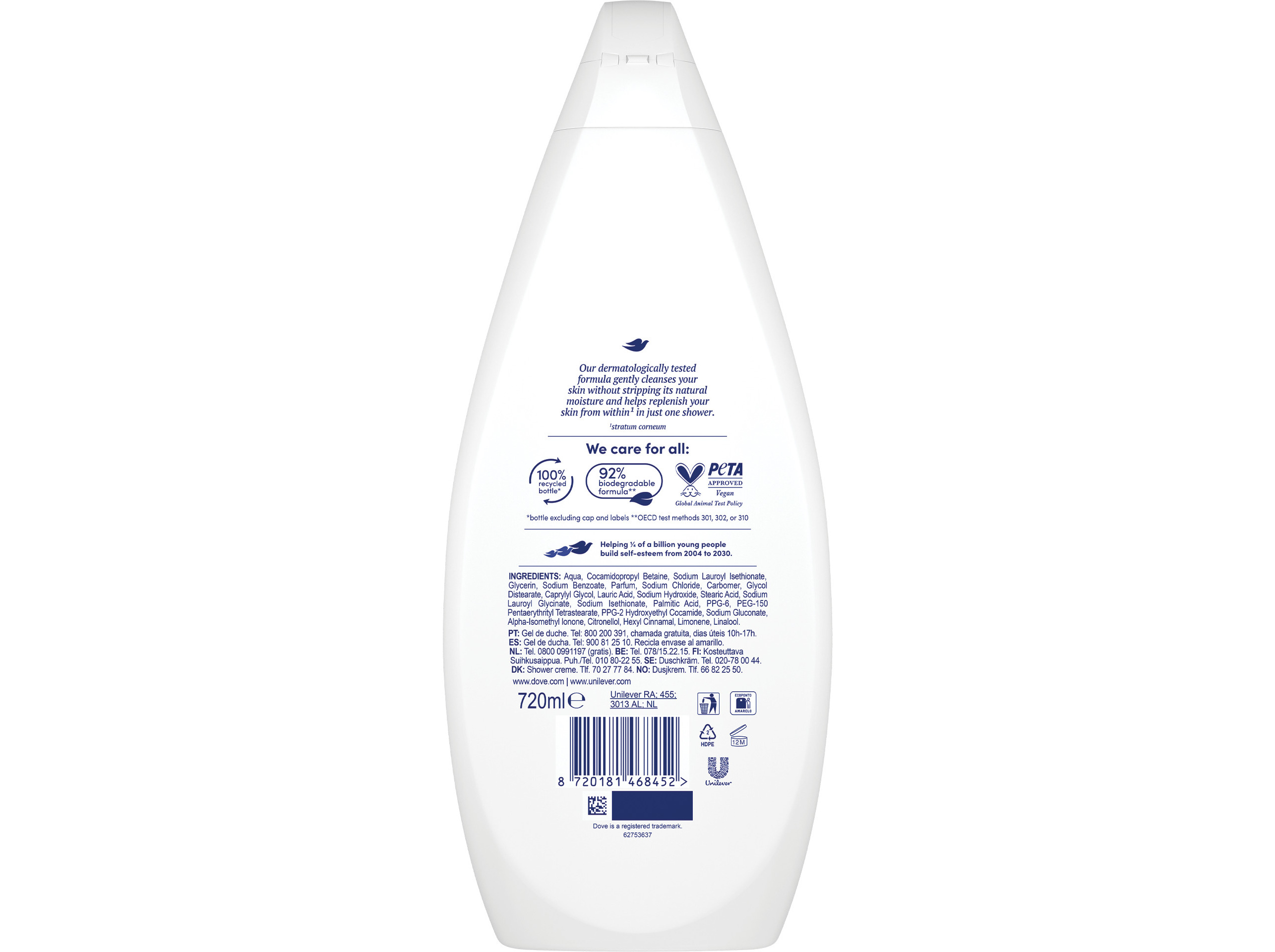 GEL BANHO DOVE SILKY VELVET 720ML