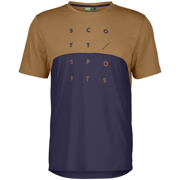 Maillot VTT SCOTT TEE M'S TRAIL FLOW DRI SS SILT BEIGE/CYBER PURPLE