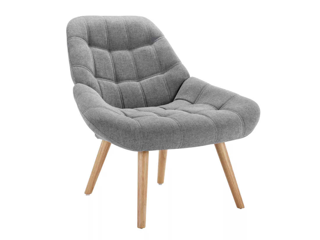 Fauteuil en tissu gris LUOSTO