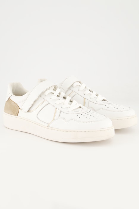 Leder-Sneaker, Klettriegel, Wechselfußbett, Weite H