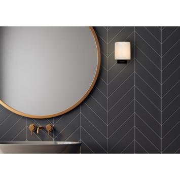 Lucide badkamer wandlamp Jelte IP44 zwart