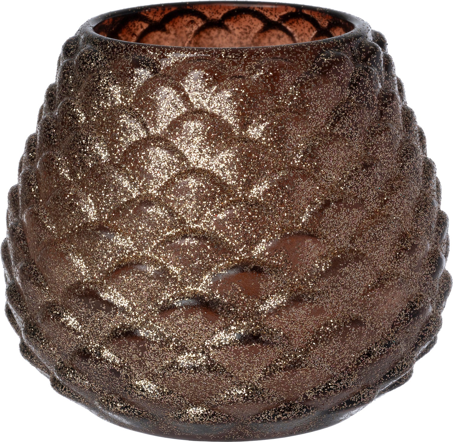 Intratuin waxinelichthouder Sino bruin D 10 H 8,6 cm