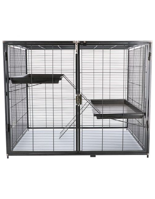 Keddoc Rattenkooi Animal Home Penthouse Top - Dierenverblijf - 93.5x63x76 cm Antraciet