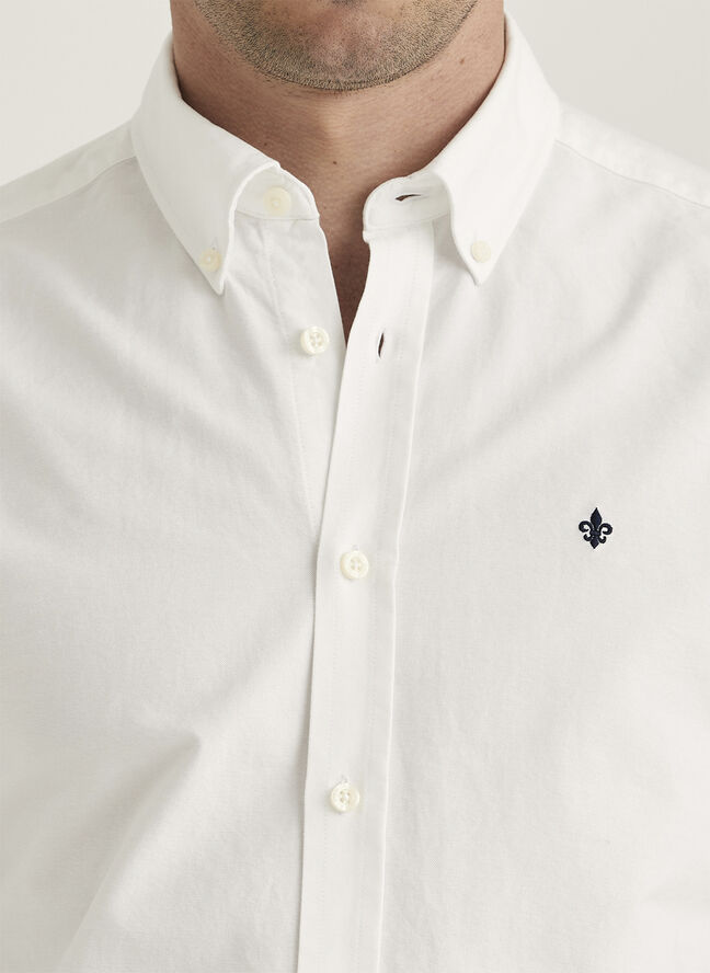 Morris Stockholm Oxford Button Down Shirt White