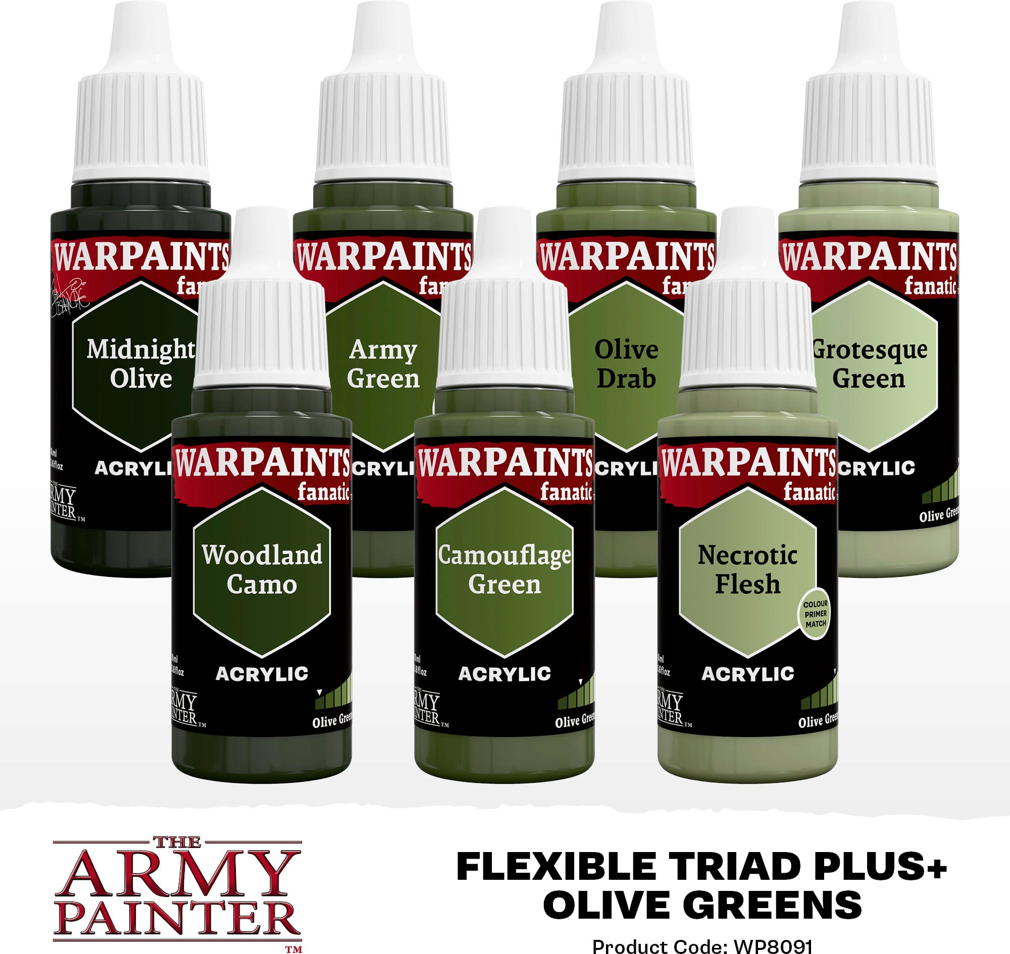 The Army Painter  Warpaints Fanatic: Olive Greens Flexible Triad PLUS+    Wenn Grün zur Geheimwaffe wird!