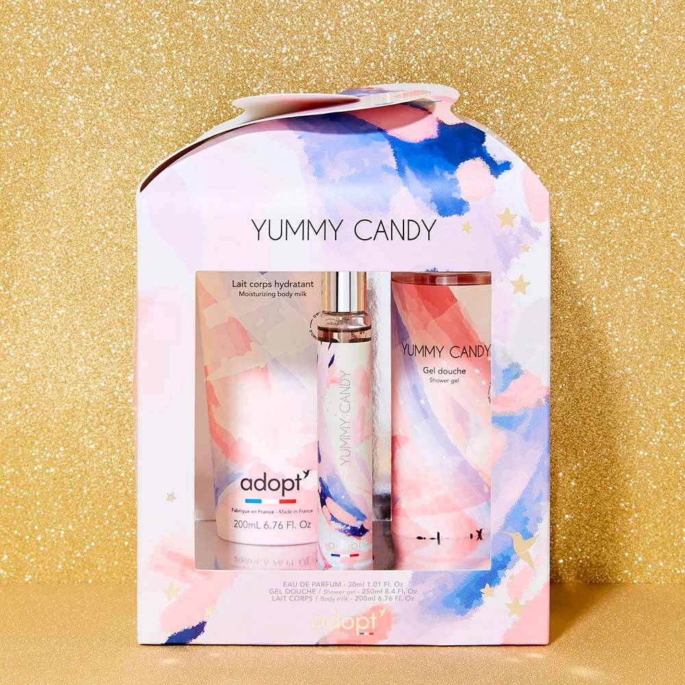 Yummy candy Coffret chalet eau de parfum 30 ml + gel douche + lait corps