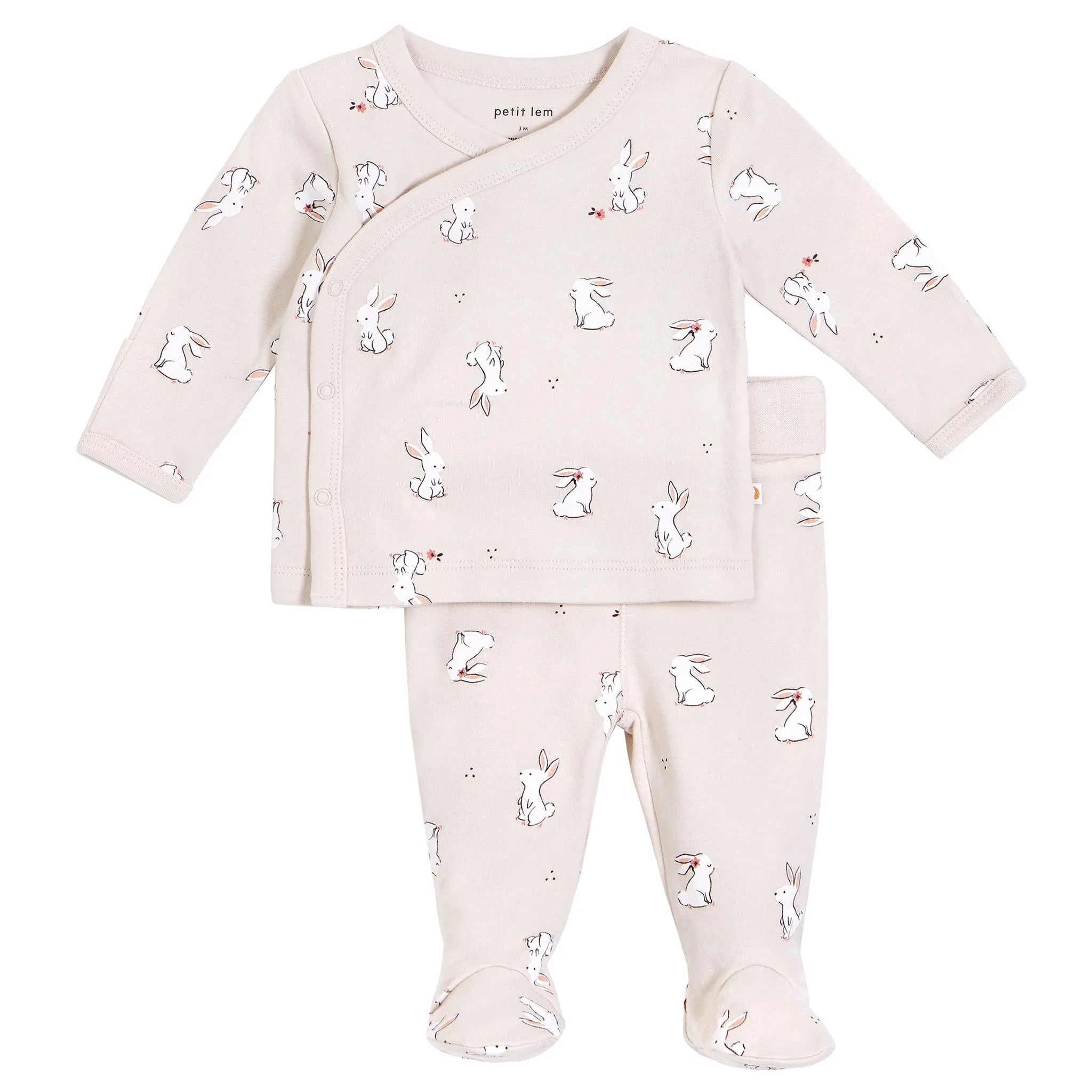 Petit Lem Ensemble Pantalon Lapins 0-9mois