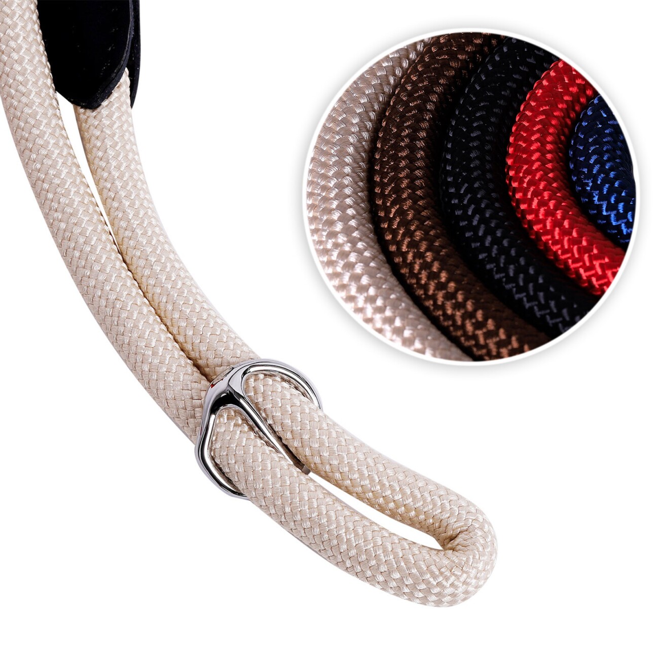 Lionto Retrieverleine, Hundeleine, Führleine beige 1,2 m