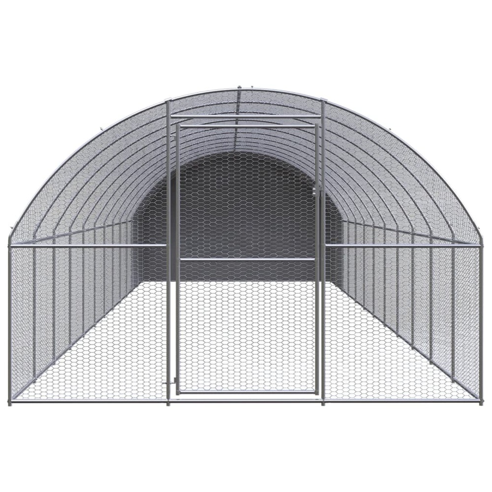 Poulailler d'extérieur 3x12x2 m acier galvanisé