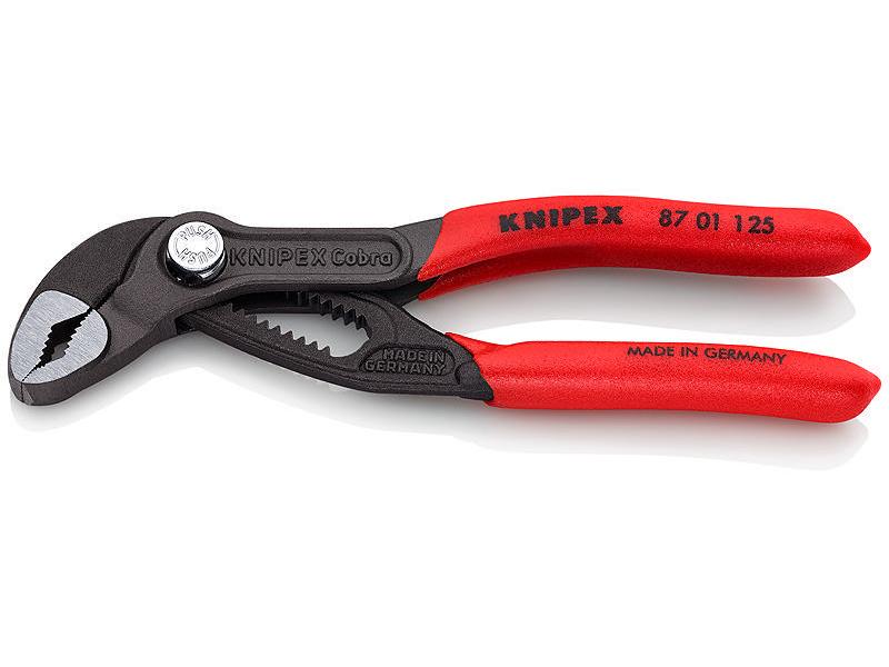 Knipex Wasserpumpenzange Cobra 125 mm Für Rohre und Muttern mit bis zu 27 mm Durchmesser