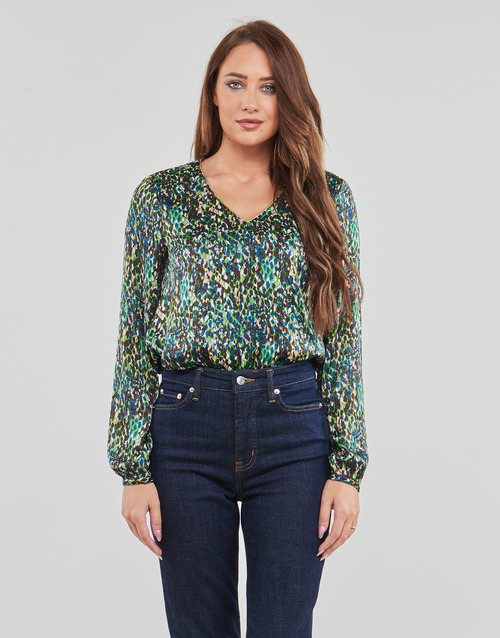 Only - ONLLARA FR L/S V-NECK TOP PTM - Kaki