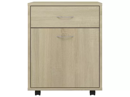 Armoire à roulettes Chêne sonoma 45x38x54 cm Bois d’ingénierie