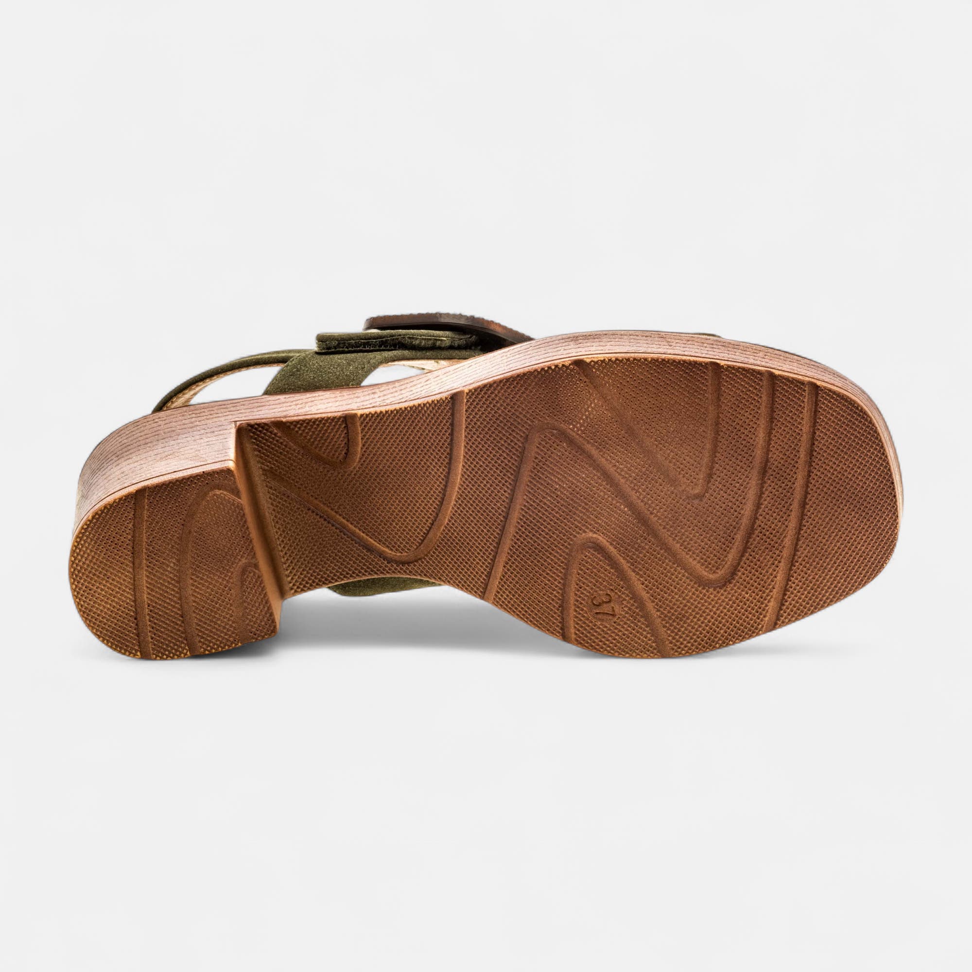 Nu-pieds à talon Femme kaki