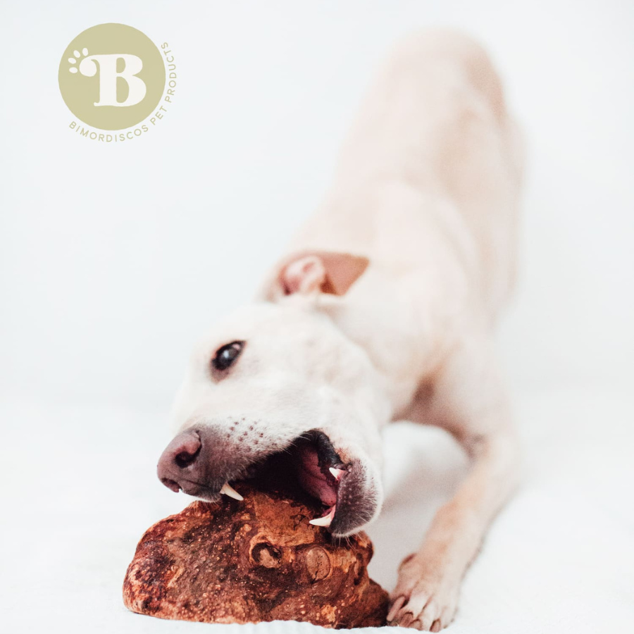 BIMORDISCO Raiz de urze para cães com óleo de salmão