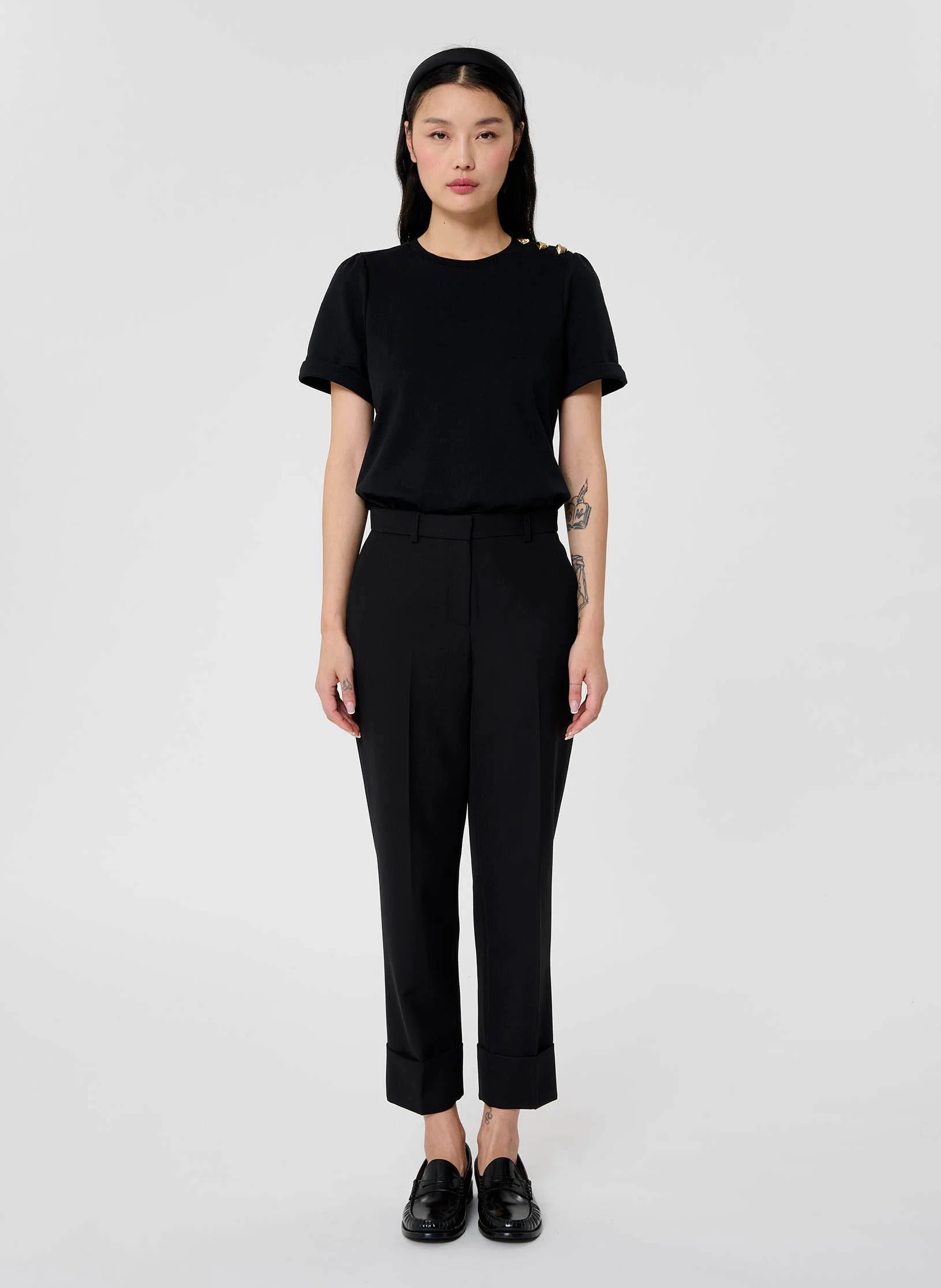 PHILIPPA - Pantalon de tailleur court | Noir