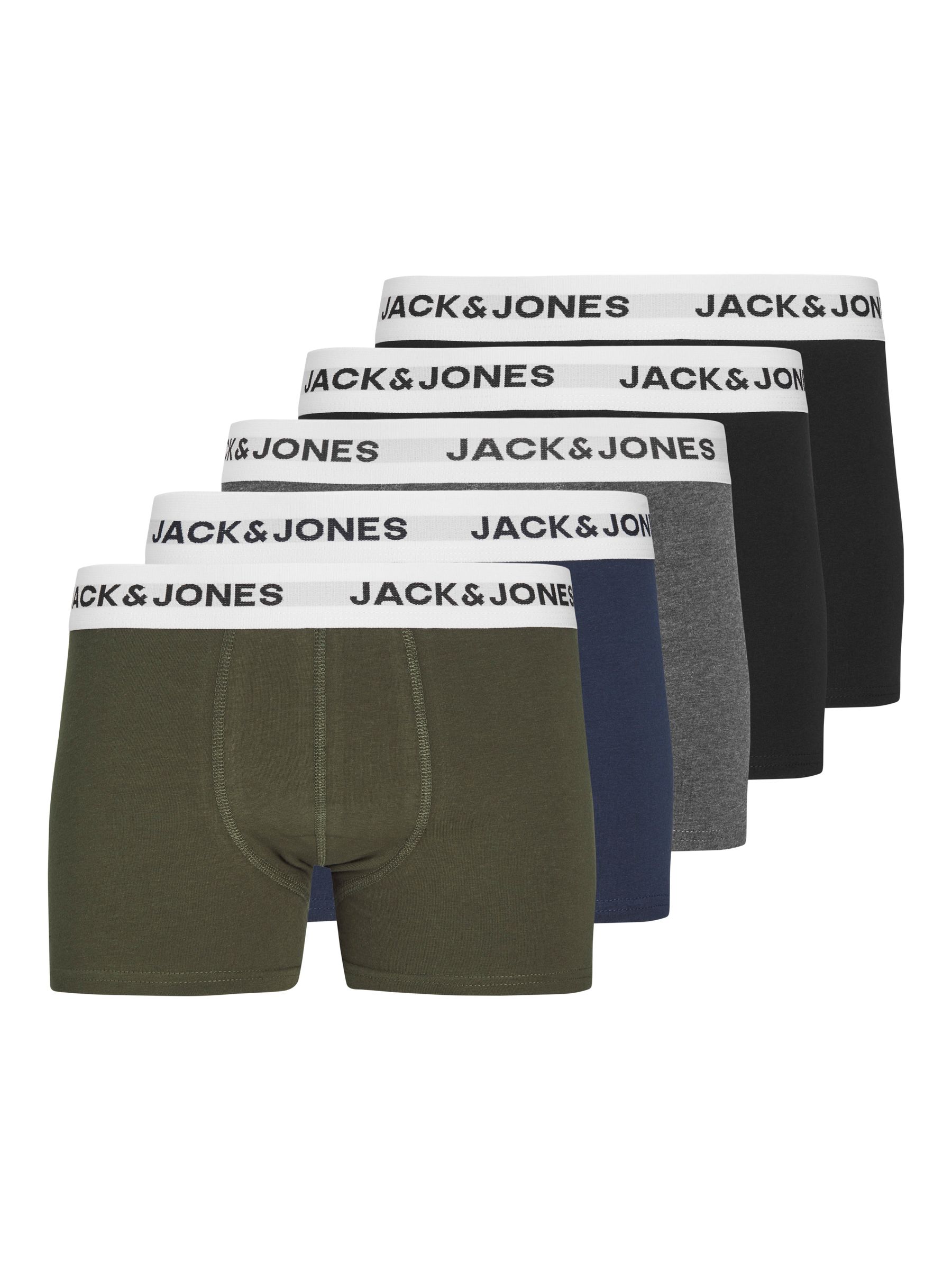 JACK & JONES JUNIOR Logo Black Boxers 5 Pack