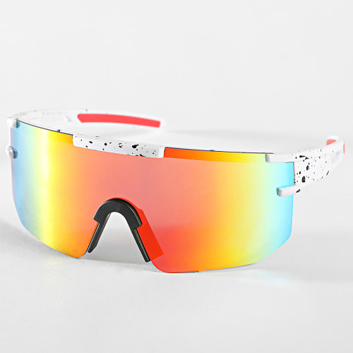 Lunettes De Soleil Blanc Orange Iridescent