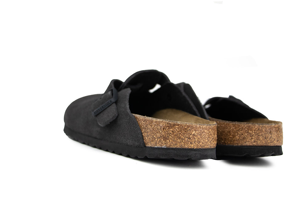 Birkenstock Boston Suede Velvet Grey Narrow
