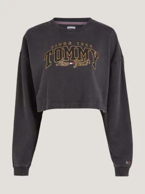 Moletom Varsity Cropped com Logo