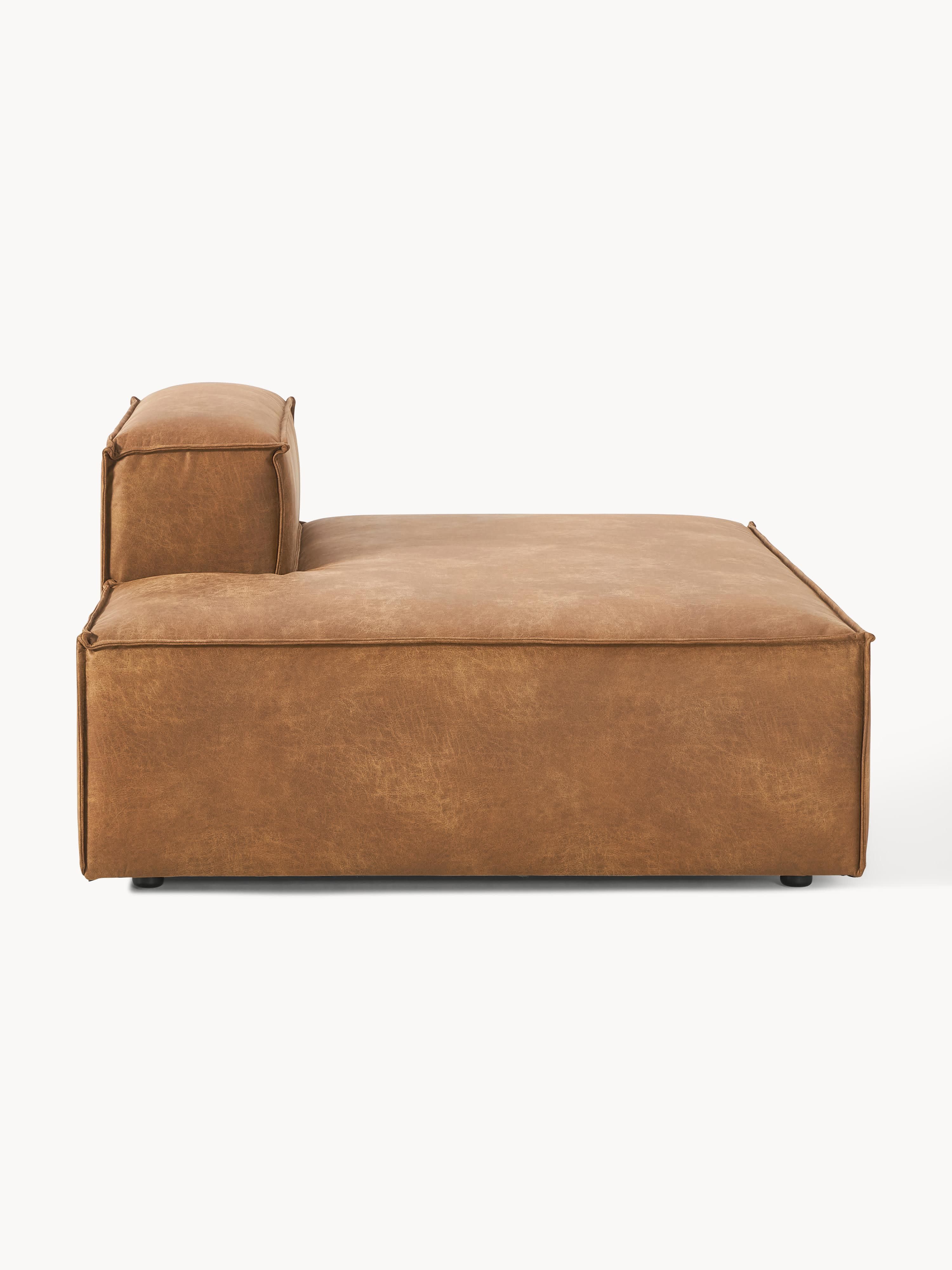 Chaise longue module Lennon van gerecycled leer
