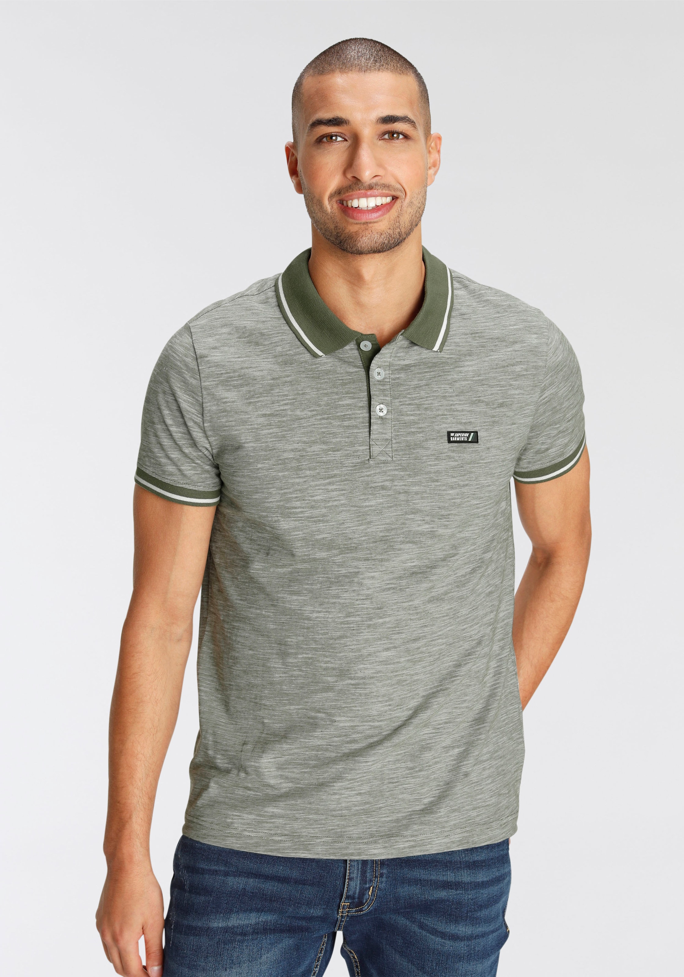 AJC Poloshirt , Kurzarm,  schmal geschnitten,  Polokragen,  ideal für Sportarten