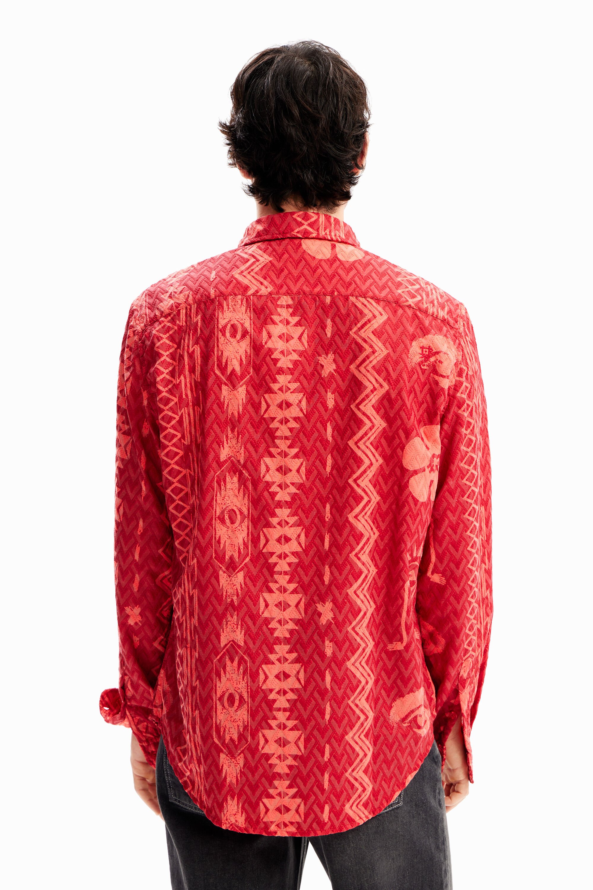Camisa geométrica texturizada