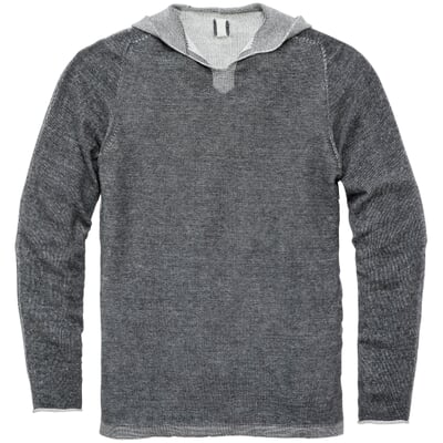 Herren-Strickhoodie, Anthrazit-Grau