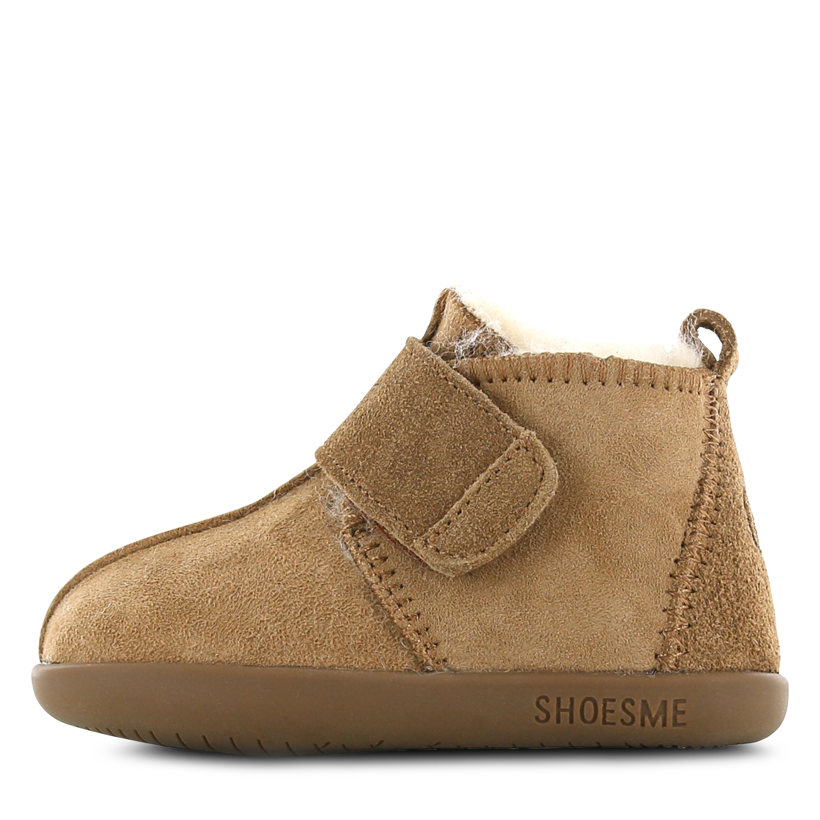 Shoesme cognac Pantoffel mit Klettverschluss