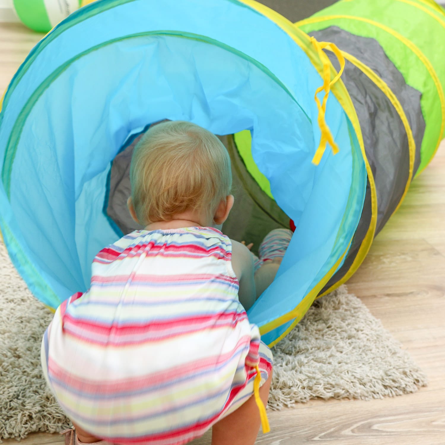 Spieltunnel 200 Bälle Kriechtunnel 180x46cm Krabbeltunnel Kinder Zelt Tunnel