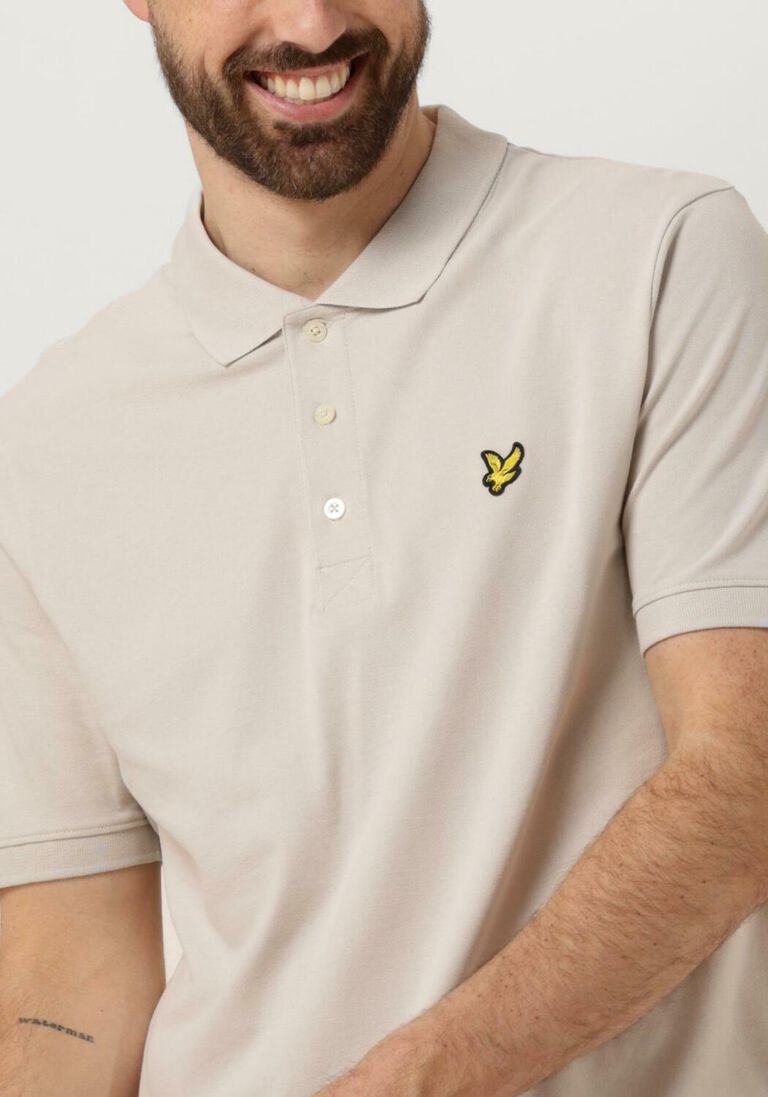 LYLE & SCOTT beige lyle & scott polo plain polo
