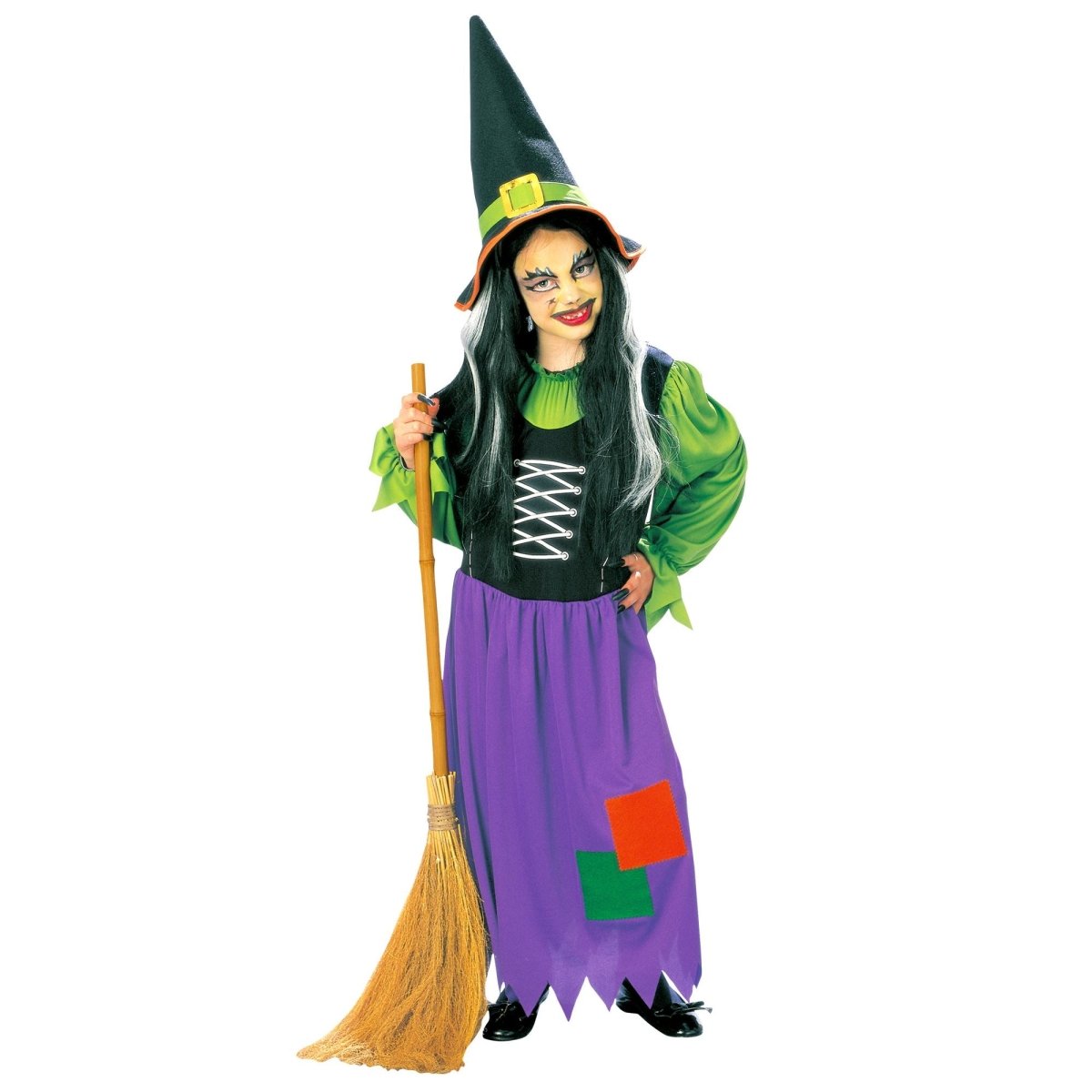 Halloween Jurk Paars Groen Meisje Heks