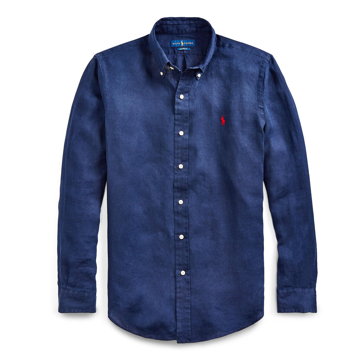 POLO RALPH LAUREN<br>Camisa reta de linho, mangas compridas