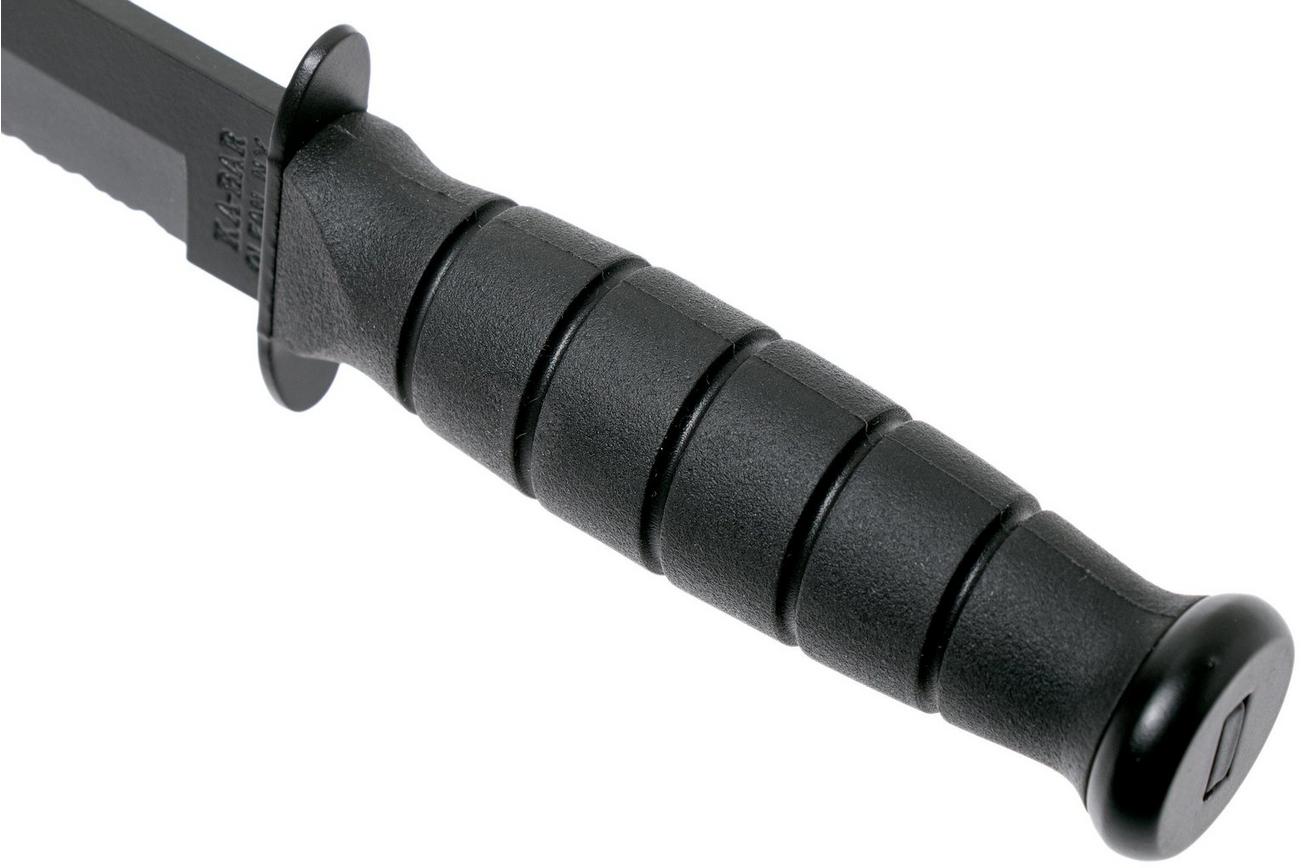 KA-BAR Short Tanto 1255 deels gekarteld, lederen foedraal