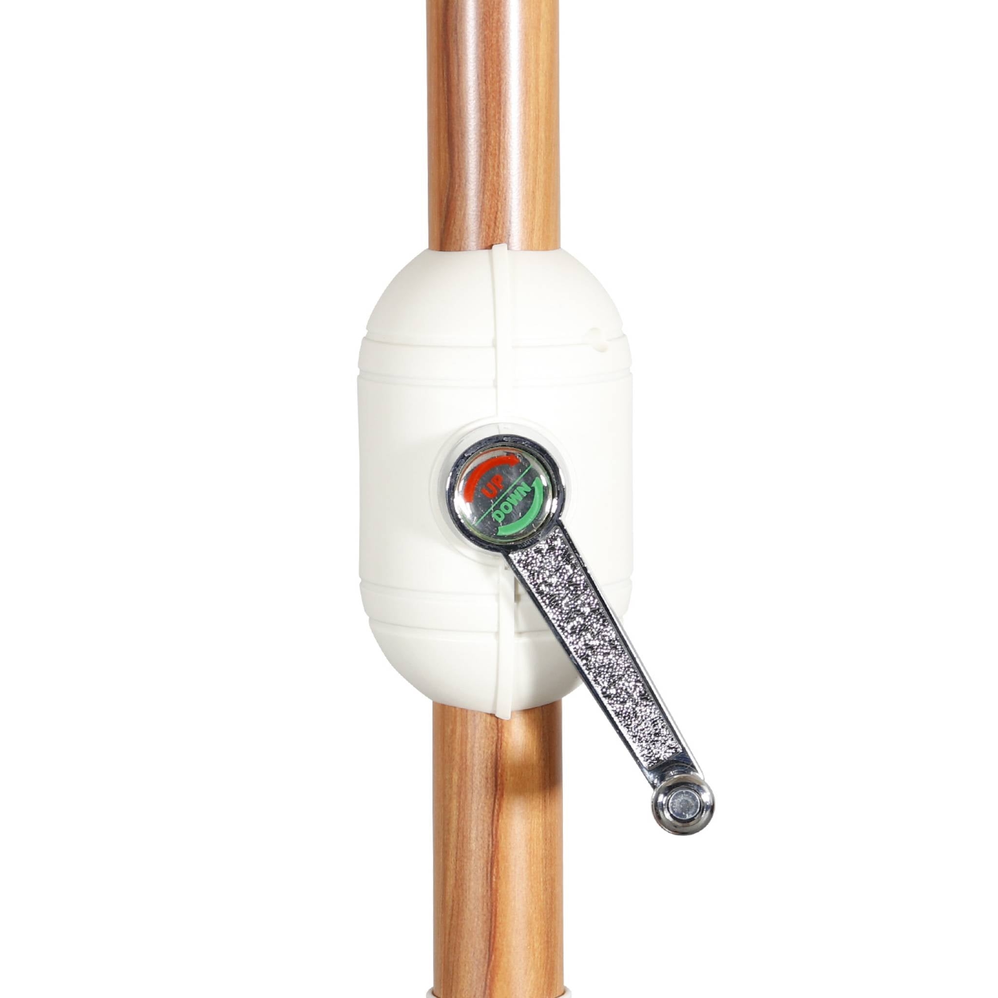 sweeek - Ronde parasol 3m centrale mast met houteffect
