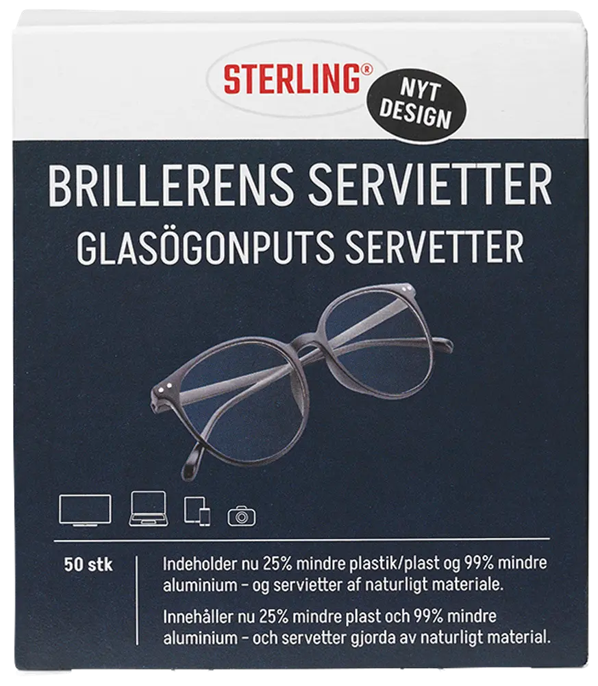 STERLING Brillerens renseserviet 50-pak