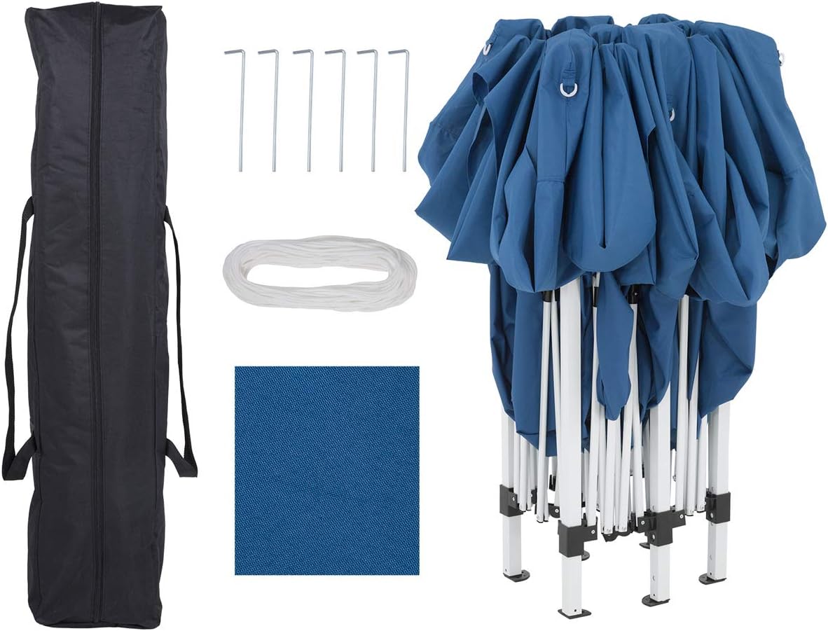 CASARIA® Pavillon Capri 3x6m Pop-Up Blau Wasserabweisend Inkl. Tasche UV-Schutz Faltpavillon Gartenzelt Partyzelt Zelt